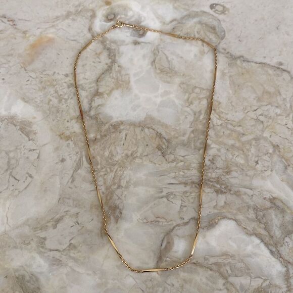 18K Yellow Gold Fancy Link 16” Chain - 3grams - Picture 6 of 11